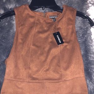 Express suede crop top